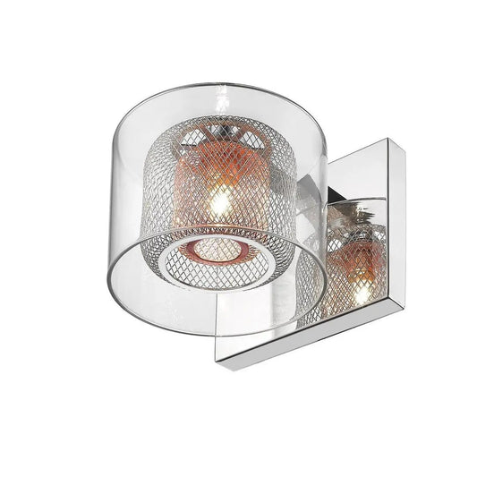 impex Impex PGH606101/01/WB/CH Laure 1 Light Glass Copper Mesh Wall - impex Impex PGH606101/01/WB/CH Laure 1 Light Glass Copper Mesh Wall