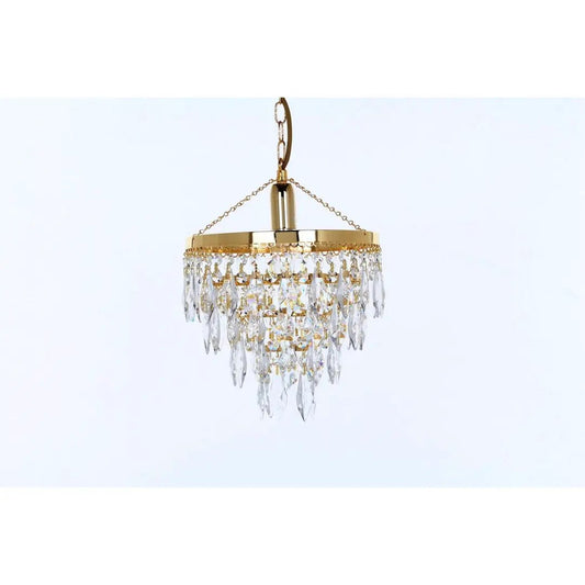 impex Impex ST00103/25/01/G Halle 1 Light Pendant Gold Plate 4 Tier Strass - impex Impex ST00103/25/01/G Halle 1 Light Pendant Gold Plate 4 Tier Strass