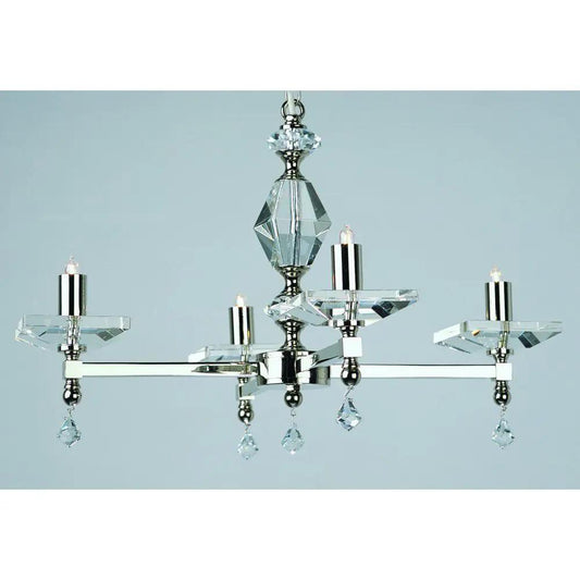 impex Impex STH04054/04/N Capri 4 Arm Optic Glass Pans - impex Impex STH04054/04/N Capri 4 Arm Optic Glass Pans