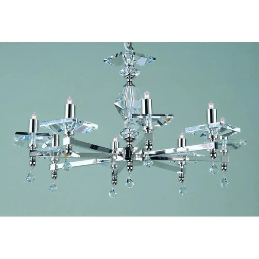 impex Impex STH04054/08/N Capri Optic Glass Pans Nickel - impex Impex STH04054/08/N Capri Optic Glass Pans Nickel