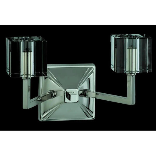 impex Impex STH06040/02/WB/N Cube Halogen Wall Light Nickel - impex Impex STH06040/02/WB/N Cube Halogen Wall Light Nickel