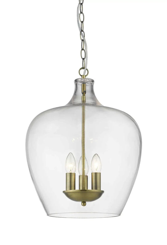 impex Impex PG1804/03/AB Nell 3 Light Pendant Antique Brass - impex Impex PG1804/03/AB Nell 3 Light Pendant Antique Brass