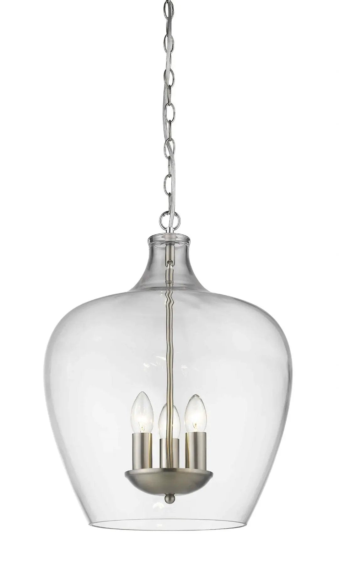 impex Impex PG1804/03/SN Nell 3 Light Pendant Satin Nickel - impex Impex PG1804/03/SN Nell 3 Light Pendant Satin Nickel