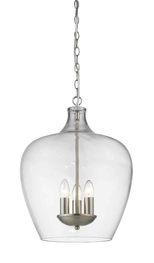 impex Impex PG1804/03/SN Nell 3 Light Pendant Satin Nickel - impex Impex PG1804/03/SN Nell 3 Light Pendant Satin Nickel