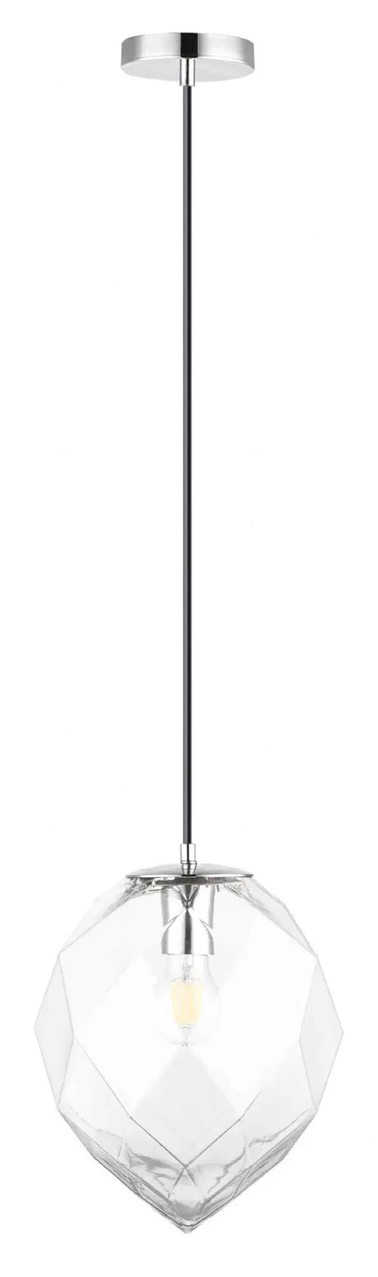 impex Impex PG1807/01/CLR/BLK Zoe 1 Light Pendant Clear Glass Black - impex Impex PG1807/01/CLR/BLK Zoe 1 Light Pendant Clear Glass Black