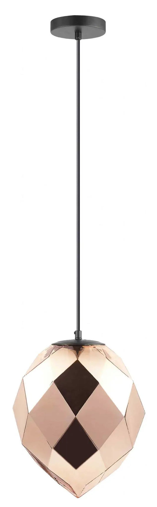 impex Impex PG1807/01/G/BLK Zoe 1 Light Pendant Gold Glass Black - impex Impex PG1807/01/G/BLK Zoe 1 Light Pendant Gold Glass Black