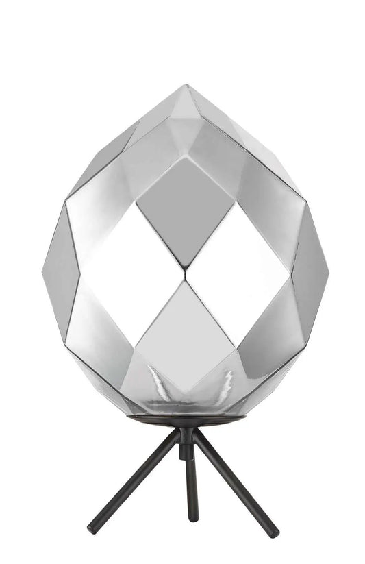 impex Impex PG1807/01/TL/CH/BLK Zoe 1 Light Table Lamp Chrome Glass Black - impex Impex PG1807/01/TL/CH/BLK Zoe 1 Light Table Lamp Chrome Glass Black