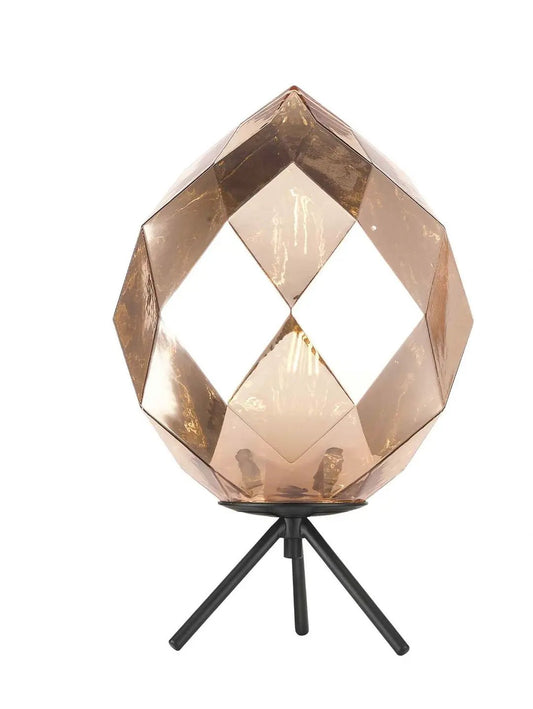 impex Impex PG1807/01/TL/G/BLK Zoe 1 Light Table Lamp Gold Glass Black - impex Impex PG1807/01/TL/G/BLK Zoe 1 Light Table Lamp Gold Glass Black