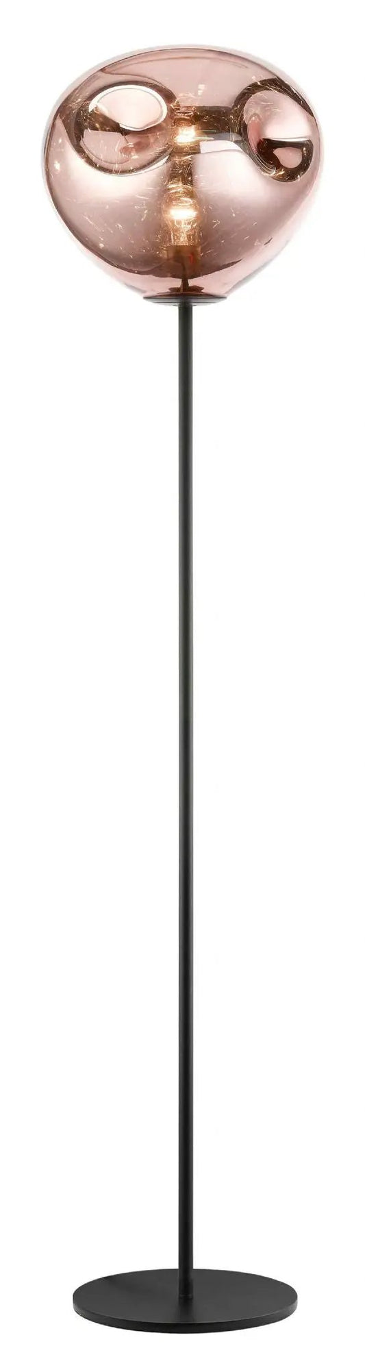 impex Impex PG1808/01/FL/CU/BLK Nina 1 Light Floor Lamp Copper Black - impex Impex PG1808/01/FL/CU/BLK Nina 1 Light Floor Lamp Copper Black