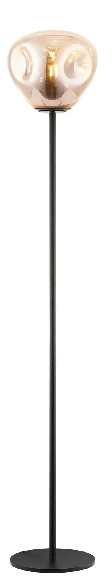 impex Impex PG1808/01/FL/G/BLK Nina 1 Light Floor Lamp Gold Black - impex Impex PG1808/01/FL/G/BLK Nina 1 Light Floor Lamp Gold Black