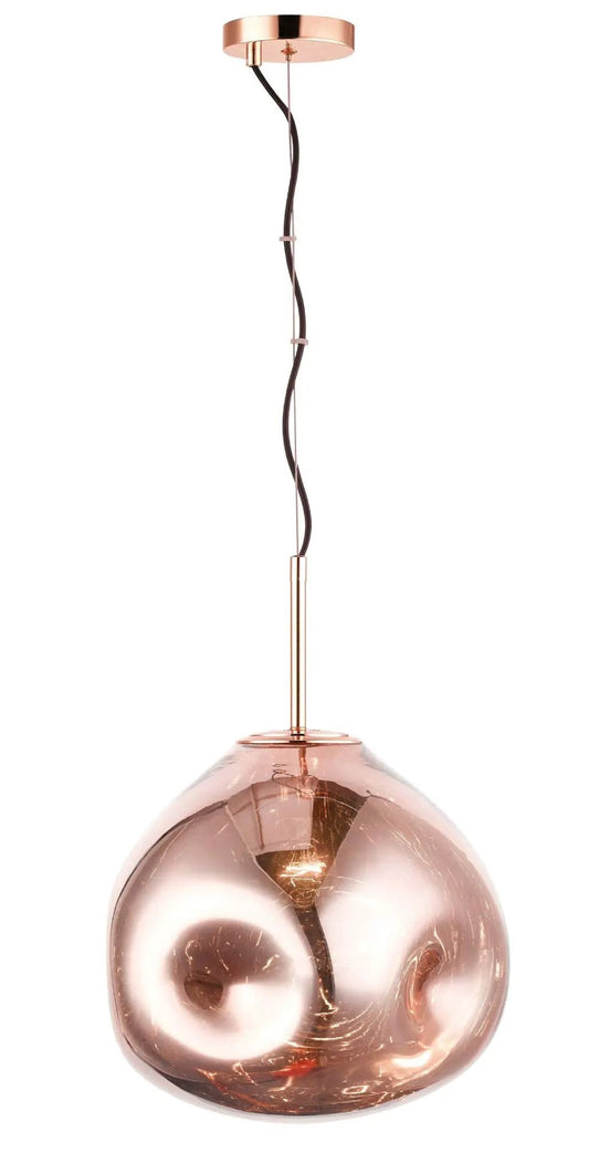 impex Impex PG1808/01/L/CU Nina 1 Light Large Pendant Copper - impex Impex PG1808/01/L/CU Nina 1 Light Large Pendant Copper