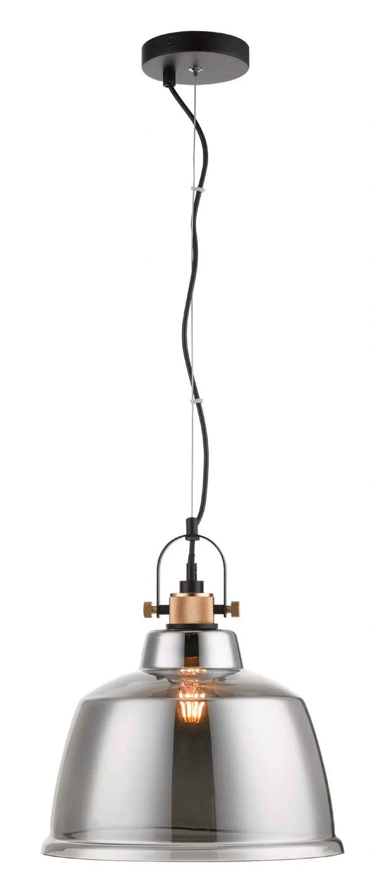 impex Impex PG1810/01/SMK Ava 1 Light Pendant Smoke - impex Impex PG1810/01/SMK Ava 1 Light Pendant Smoke