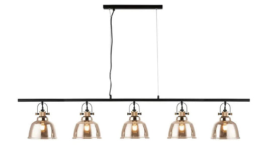 impex Impex PG1810/05/LIN/G Ava 5 Light Bar Pendant Gold - impex Impex PG1810/05/LIN/G Ava 5 Light Bar Pendant Gold