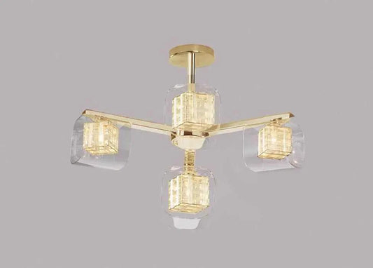 impex Impex PGH01515/04A/G Avignon 4 Light Ceiling Light Gold Crystal - impex Impex PGH01515/04A/G Avignon 4 Light Ceiling Light Gold Crystal