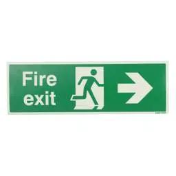 label sign Industrial Signs 300mm x 100mm Fire Exit Arrow Right Self Adhesive Photoluminescent Sign - label sign Industrial Signs 300mm x 100mm Fire Exit Arrow Right Self Adhesive Photoluminescent Sign