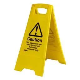 label sign Industrial Signs 'Caution This Equipment has been Locked Out' Free Standing Floor Sign - label sign Industrial Signs 'Caution This Equipment has been Locked Out' Free Standing Floor Sign