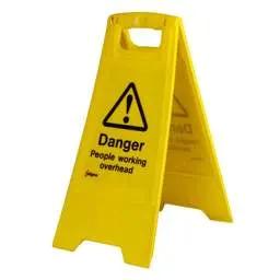 label sign Industrial Signs 'Danger People Working Overhead' Free Standing Floor Sign - label sign Industrial Signs 'Danger People Working Overhead' Free Standing Floor Sign