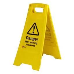 label sign Industrial Signs 'Danger Men Working Overhead' Free Standing Floor Sign - label sign Industrial Signs 'Danger Men Working Overhead' Free Standing Floor Sign