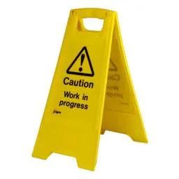label sign Industrial Signs 'Caution Work in Progress' Free Standing Floor Sign - label sign Industrial Signs 'Caution Work in Progress' Free Standing Floor Sign
