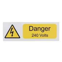 label sign Industrial Signs 75mm x 25mm Danger 240 Volts Label (Roll of 250) - label sign Industrial Signs 75mm x 25mm Danger 240 Volts Label (Roll of 250)