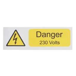 label sign Industrial Signs 75mm x 25mm Danger 230 Volts Label (Roll of 250) - label sign Industrial Signs 75mm x 25mm Danger 230 Volts Label (Roll of 250)