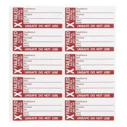 label sign Industrial Signs 35mm x 15mm Failed Safety Test Label (Pack of 50) - label sign Industrial Signs 35mm x 15mm Failed Safety Test Label (Pack of 50)