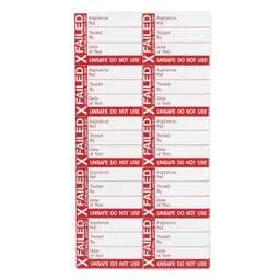 label sign Industrial Signs 42.5mm x 32.5mm Failed Electrical Safety Test Label (Pack of 50) - label sign Industrial Signs 42.5mm x 32.5mm Failed Electrical Safety Test Label (Pack of 50)