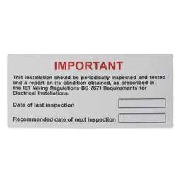 label sign Industrial Signs 130mm x 60mm Periodic Inspection and Testing Label (Roll of 100) - label sign Industrial Signs 130mm x 60mm Periodic Inspection and Testing Label (Roll of 100)