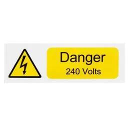 label sign Industrial Signs 75mm x 25mm Danger 240 Volts Label (Pack of 10) - label sign Industrial Signs 75mm x 25mm Danger 240 Volts Label (Pack of 10)
