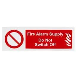 label sign Industrial Signs 75mm x 25mm Do Not Switch Off Fire Alarm Label (Pack of 10) - label sign Industrial Signs 75mm x 25mm Do Not Switch Off Fire Alarm Label (Pack of 10)