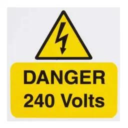 label sign Industrial Signs 75mm x 75mm Danger 240 Volts Label (Pack of 5) - label sign Industrial Signs 75mm x 75mm Danger 240 Volts Label (Pack of 5)