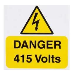 label sign Industrial Signs 75mm x 75mm Danger 415 Volts Label (Pack of 5) - label sign Industrial Signs 75mm x 75mm Danger 415 Volts Label (Pack of 5)