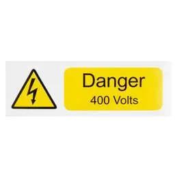 label sign Industrial Signs 75mm x 25mm "Danger 400 Volts" Self Adhesive Vinyl Label (Pack of 10) - label sign Industrial Signs 75mm x 25mm "Danger 400 Volts" Self Adhesive Vinyl Label (Pack of 10)
