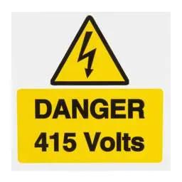 label sign Industrial Signs 75mm x 75mm Danger 415 Volts Label (Pack of 10) - label sign Industrial Signs 75mm x 75mm Danger 415 Volts Label (Pack of 10)