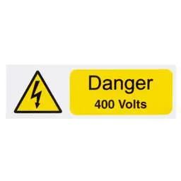 label sign Industrial Signs 75mm x 25mm Danger 400 Volts Label (Pack of 5) - label sign Industrial Signs 75mm x 25mm Danger 400 Volts Label (Pack of 5)