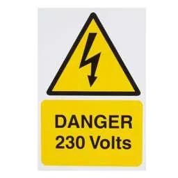 label sign Industrial Signs 150mm x 225mm Danger 230 Volts Label (Sold In 1's) - label sign Industrial Signs 150mm x 225mm Danger 230 Volts Label (Sold In 1's)
