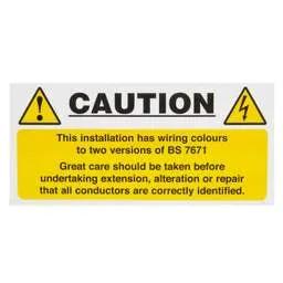 label sign Industrial Signs 130mm x 60mm Caution Mixed Cable Label (Pack of 10) - label sign Industrial Signs 130mm x 60mm Caution Mixed Cable Label (Pack of 10)