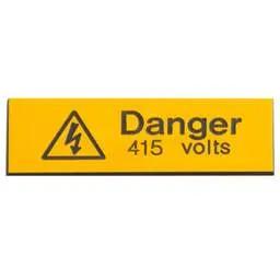 label sign Industrial Signs 75mm x 25mm Danger 415 Volts Engraved Label (Pack of 5) - label sign Industrial Signs 75mm x 25mm Danger 415 Volts Engraved Label (Pack of 5)