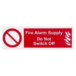 label sign Industrial Signs 75mm x 25mm Fire Alarm Supply Do Not Switch Off Label (Pack of 5) - label sign Industrial Signs 75mm x 25mm Fire Alarm Supply Do Not Switch Off Label (Pack of 5)