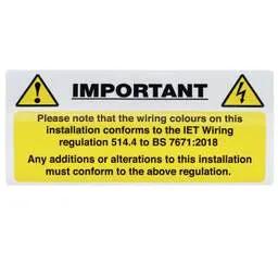 label sign Industrial Signs 130mm x 60mm Important Harmonised Cable Label (Roll of 100) - label sign Industrial Signs 130mm x 60mm Important Harmonised Cable Label (Roll of 100)