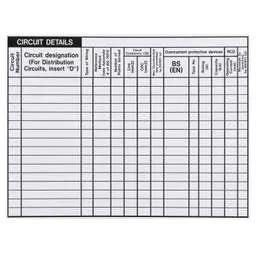 label sign Industrial Signs 148mm x 110mm Circuit Detail Chart Label (Pack of 20) - label sign Industrial Signs 148mm x 110mm Circuit Detail Chart Label (Pack of 20)