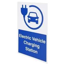 Electrical Lighting Industrial Signs 300mm x 200mm EV Charging Station Sign - Electrical Lighting Industrial Signs 300mm x 200mm EV Charging Station Sign