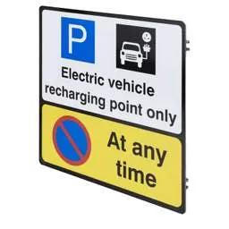 Electrical Lighting Industrial Signs 400mm x 400mm EV Charging Point Sign - Electrical Lighting Industrial Signs 400mm x 400mm EV Charging Point Sign