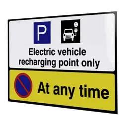 Electrical Lighting Industrial Signs Electric Vehicle Recharging Point Rigid Sign - Electrical Lighting Industrial Signs Electric Vehicle Recharging Point Rigid Sign
