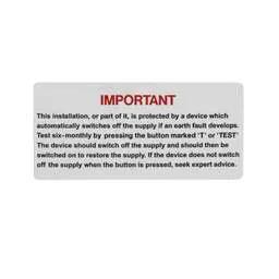 label sign Industrial Signs RCD Test Labels Self Adhesive Vinyl Label (Roll of 100) - label sign Industrial Signs RCD Test Labels Self Adhesive Vinyl Label (Roll of 100)