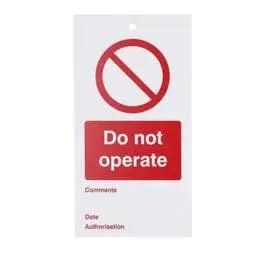 label sign Industrial Signs Do Not Operate Tags (Pack of 10) - label sign Industrial Signs Do Not Operate Tags (Pack of 10)