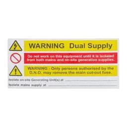 label sign Industrial Signs Dual Supply Notice Label (Pack of 10) - label sign Industrial Signs Dual Supply Notice Label (Pack of 10)