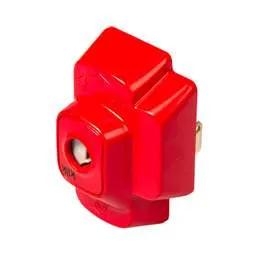 Electrical Lighting Hager Klik 6A 4 Pin Plug with Red Cover - Electrical Lighting Hager Klik 6A 4 Pin Plug with Red Cover