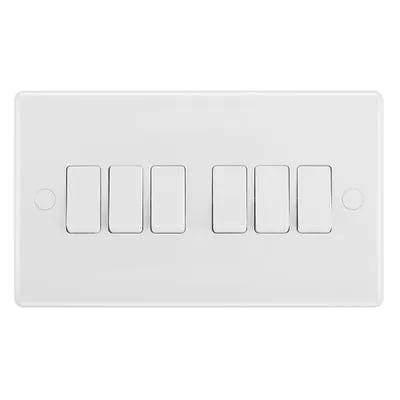 Electrical Lighting BG 20A 6 Gang 2 Way Light Switch 846-01 - Electrical Lighting BG 20A 6 Gang 2 Way Light Switch 846-01