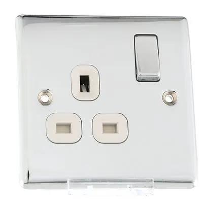 BG British General BG 13A 1 Gang DP Switched Socket Polished Chrome NPC21W - BG British General BG 13A 1 Gang DP Switched Socket Polished Chrome NPC21W